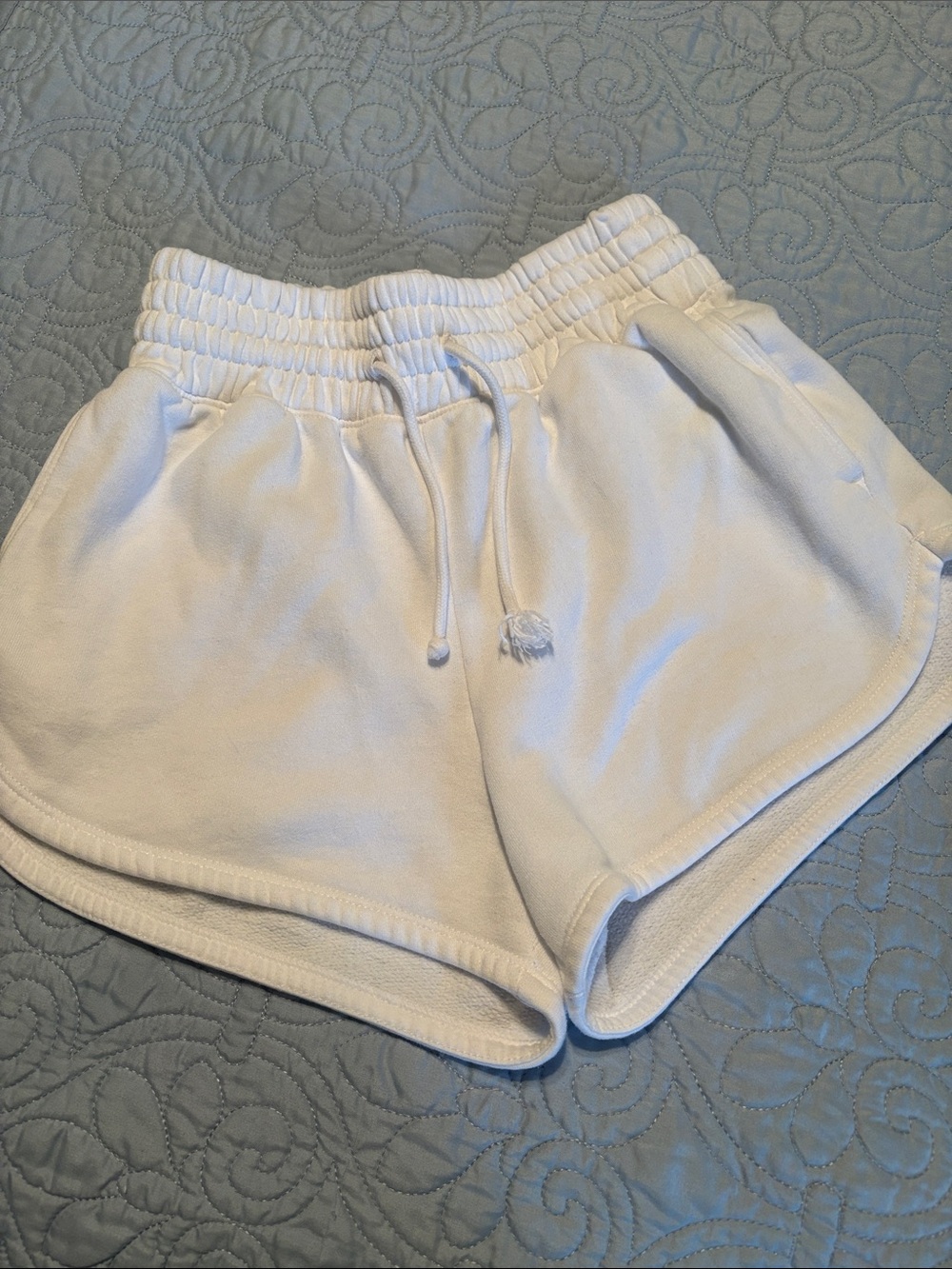 Abercrombie Soft collection white terry shorts